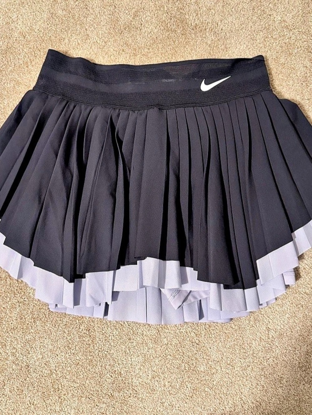 Nike NikeCourt Advantage Dri-FIT Pleated Tennis Skirt Navy & Lavender Medium
